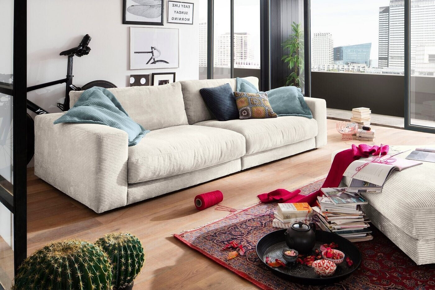 Big-Sofa INOSIGN € bei Cord weiß ab Preisvergleich | 290x127x85cm Enisa 1.529,99