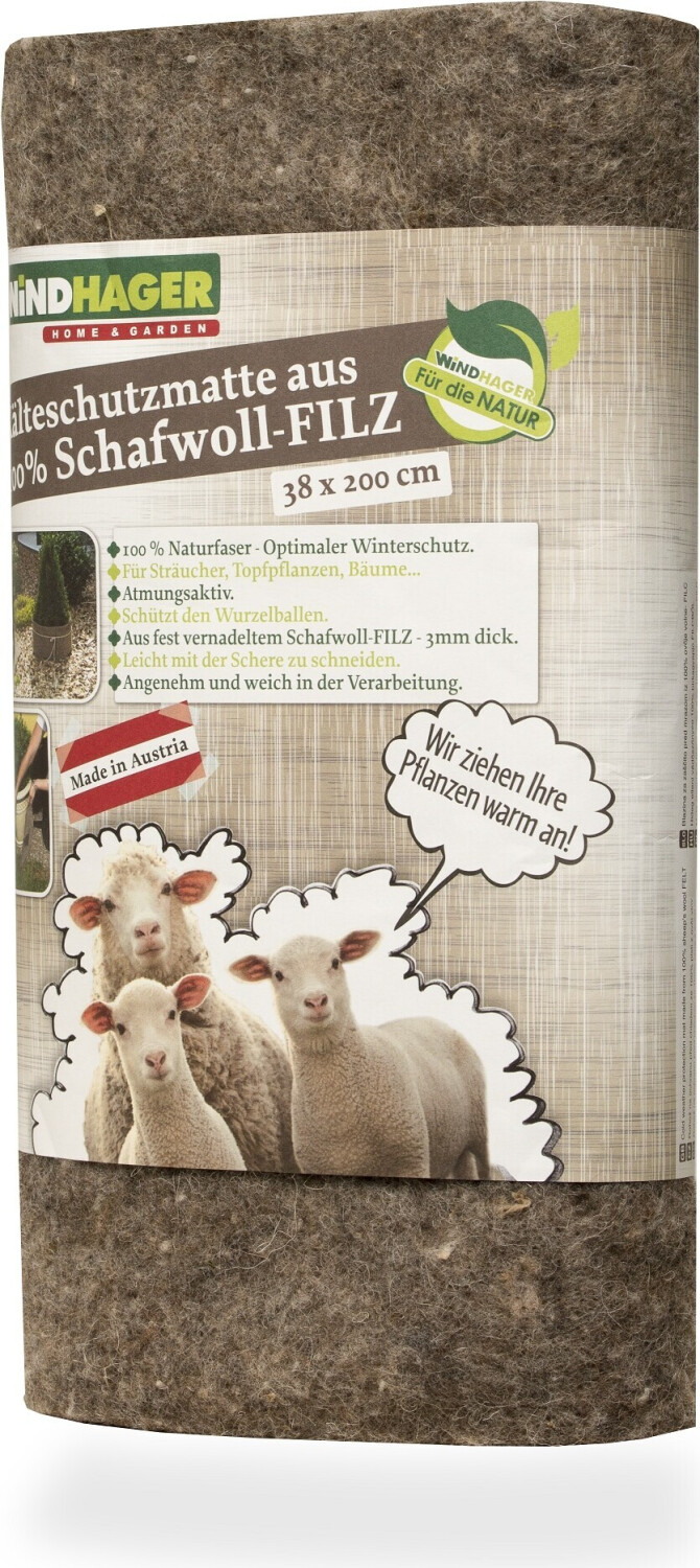 Windhager Schafwoll-Filzmatte 2x0,38m grau ab 7,99