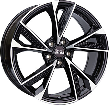 MAM RS6 (8,5x19) black front polish