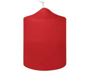 Fink Stumpenkerze Aus Paraffin – Rot, 8x8x15 Cm, Für Festliche Stimmung