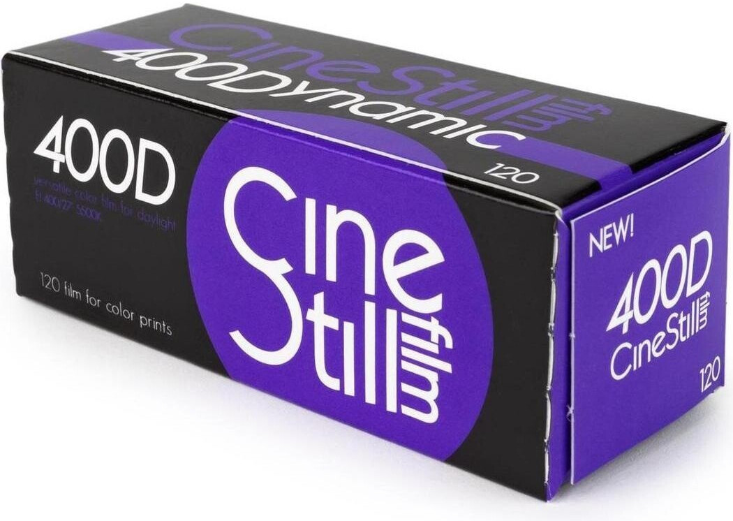 Pellicule Photo Couleur Cinestill 400Dynamic - Format 120 (moyen Format) - Polyvalent ISO 400, Poussable