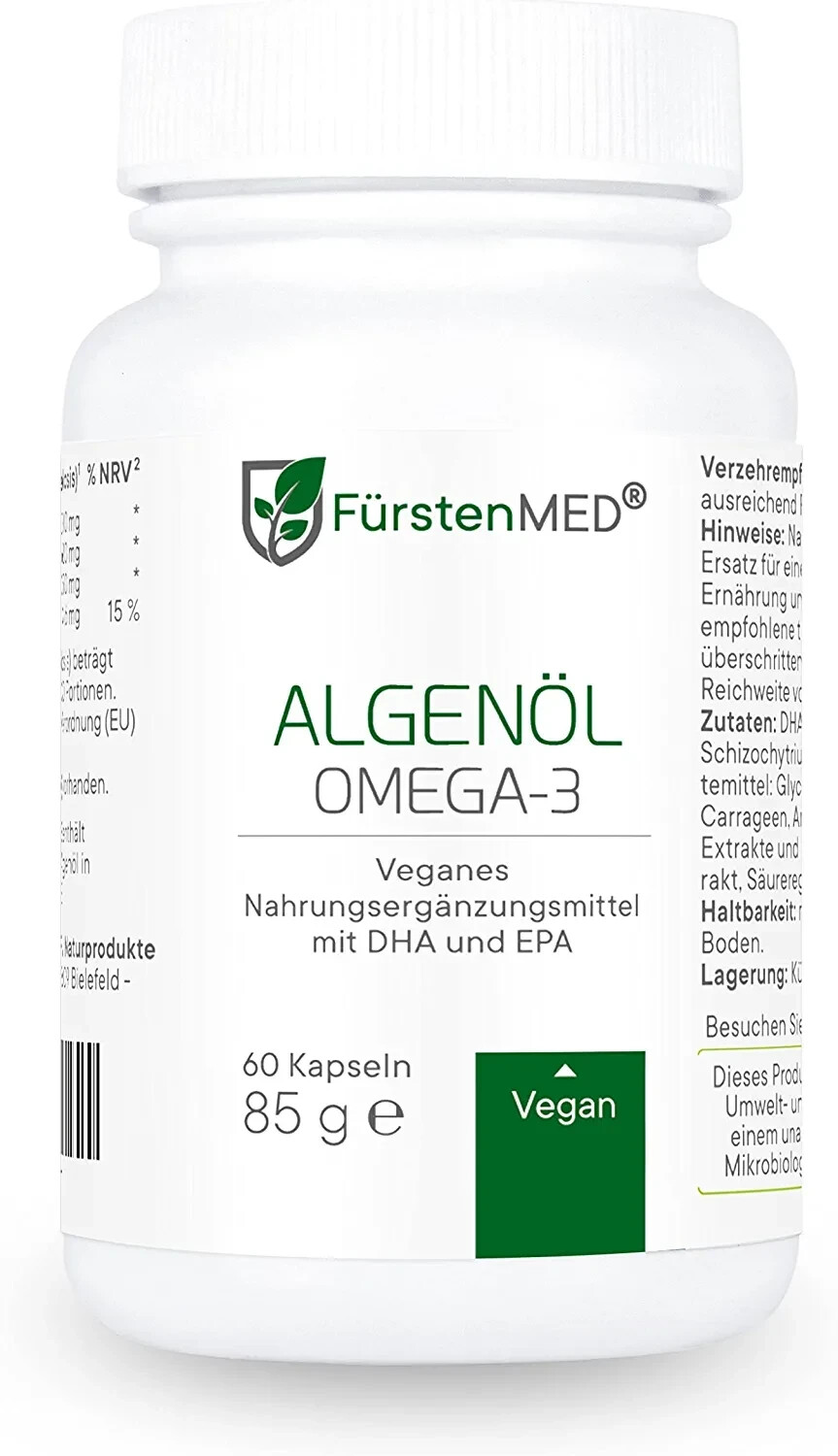 FürstenMed Algenöl Omega3 Kapseln (60 Stk.) ab 23,99