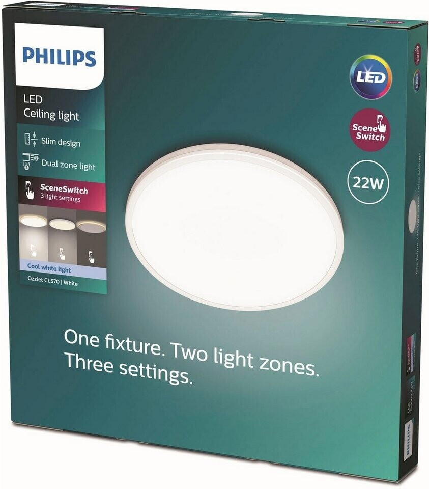 Philips LED Deckenleuchte Ozziet weiß € 4000K 89,04 ab 22W/2500lm bei | Preisvergleich