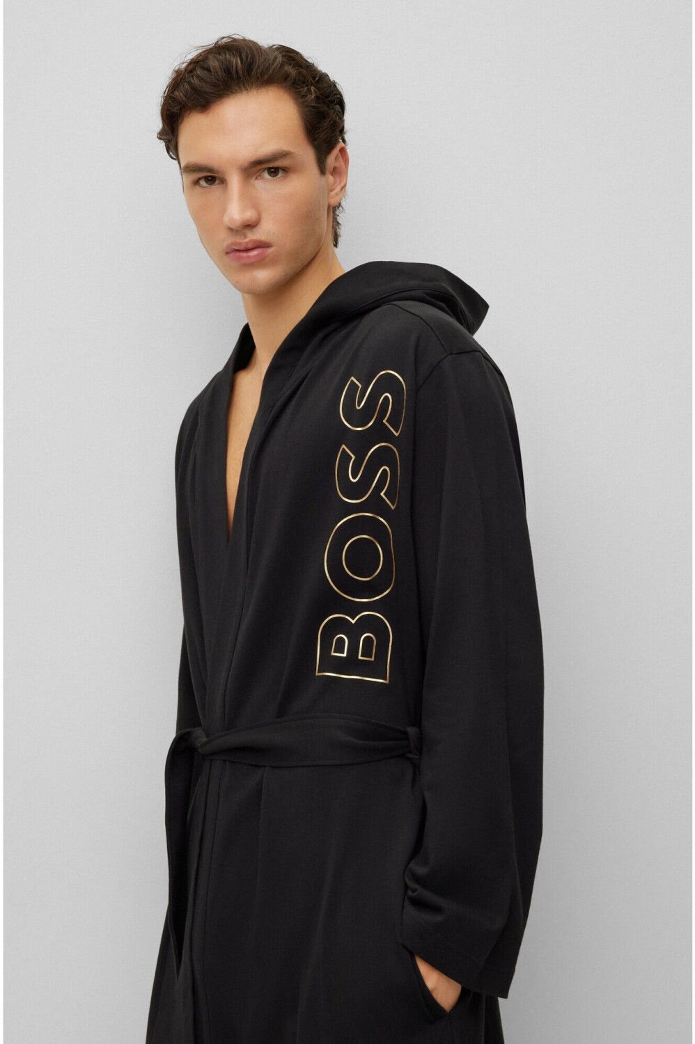 Hugo Boss Identity Hooded Robe 50485922 black ab 129 95