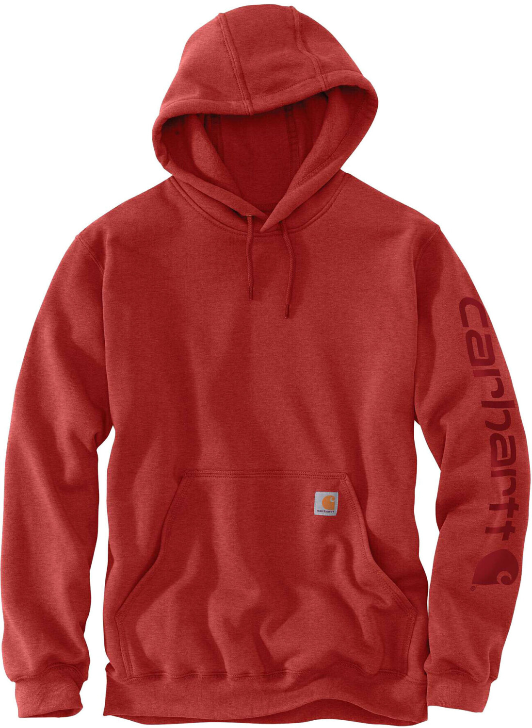 Carhartt Midweight Hooded Logo Sweatshirt (K288) chili pepper heather