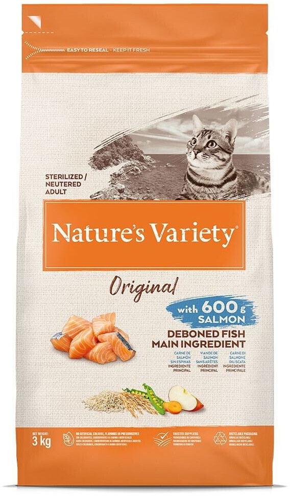 Nature's Variety Original Sterilized Adult croquettes pour chat saumon (3 kg)