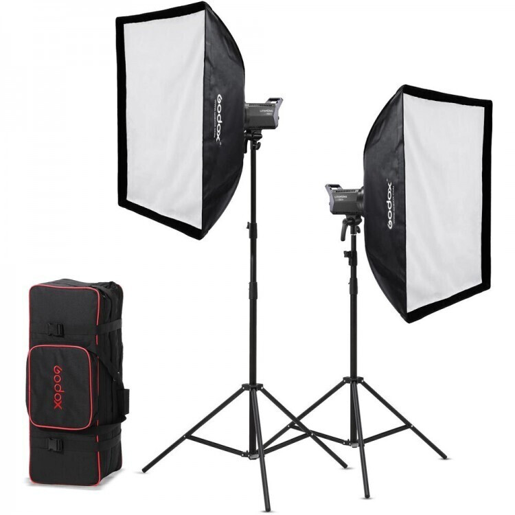 Godox 2-Light Kit Litemons LA150Bi Bi-color LED K2 with Accessoires