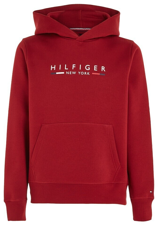 Tommy Hilfiger Logo Flex Fleece Hoody (MW0MW29301) red