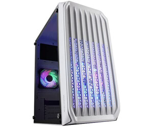 MARSGAMING MCX, ATX PC Gaming Case, Tempered Glass, RGB DUAL Fan, White