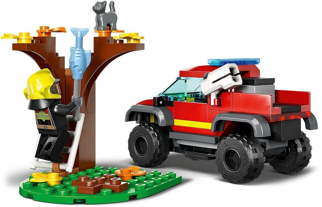 LEGO City 60393 Sauvetage en Tout-Terrain des Pompiers, Jouet Camion avec  Lanceur d'Éléments d'Eau pas cher 