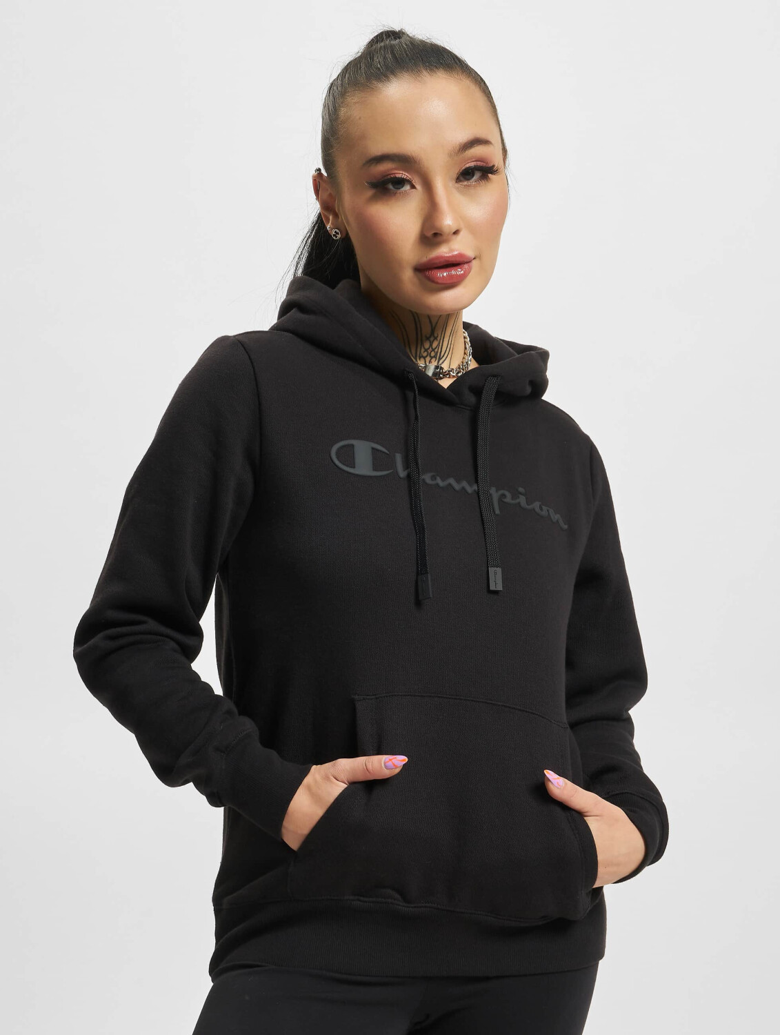 Black womens champion hoodie best sale