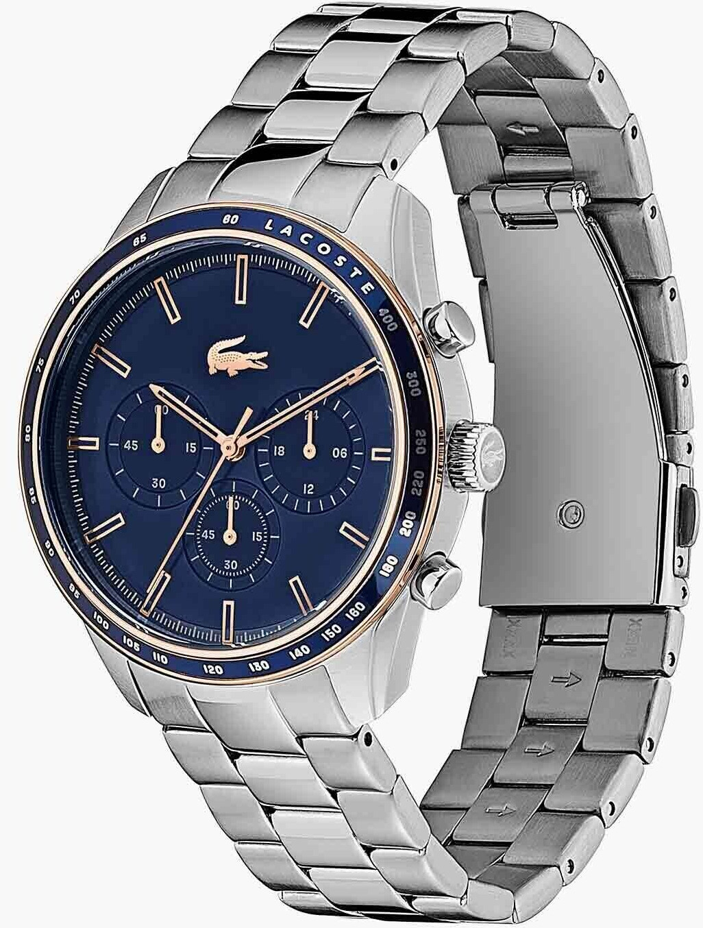 Lacoste Boston Chronograph navy blue/silver strap