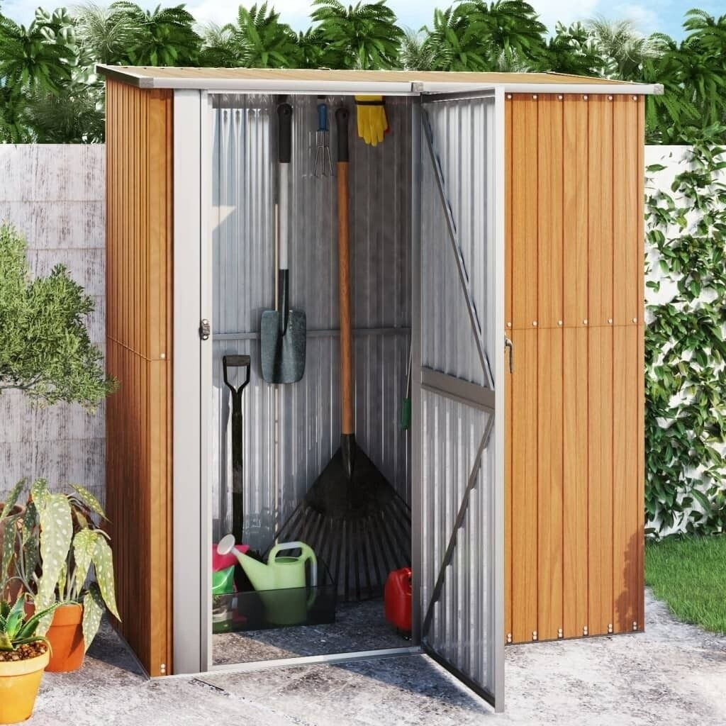 vidaXL Garden Shed 180.5x97x209.5 cm Galvanised Steel