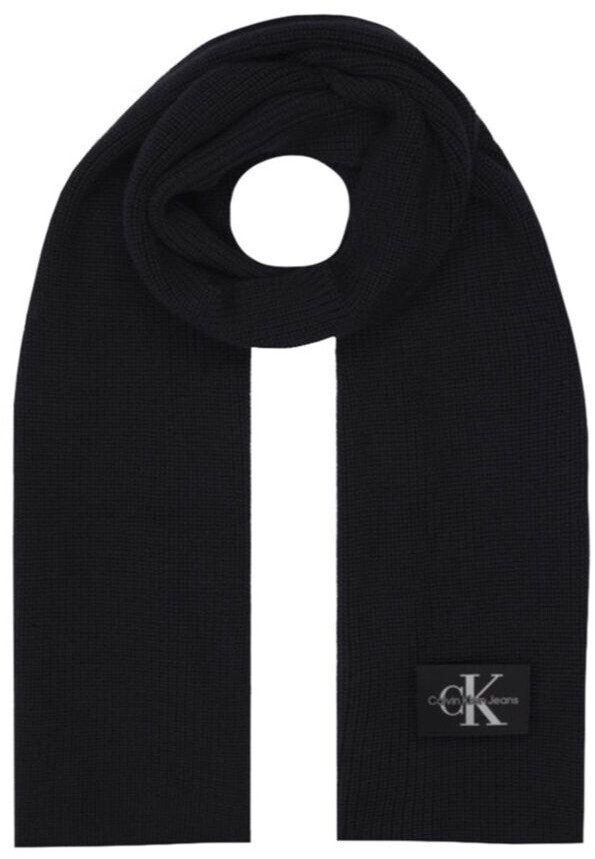 Calvin Klein CKJ Monogram Patch Scarf (K60K610143) Black ()