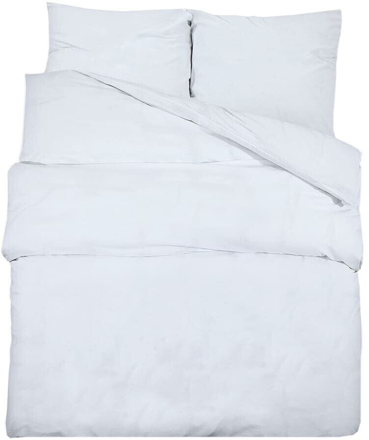 vidaXL Parure de lit 140 x 200 + 50 x 75 cm blanc
