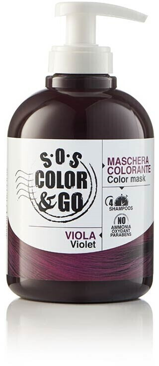 Alama Professional S.O.S Color&Go Maschera Colore Dorato, Nutriente,  Ravvivante, Riflessante e Tonalizzante per Capelli Naturali, Colorati e Con