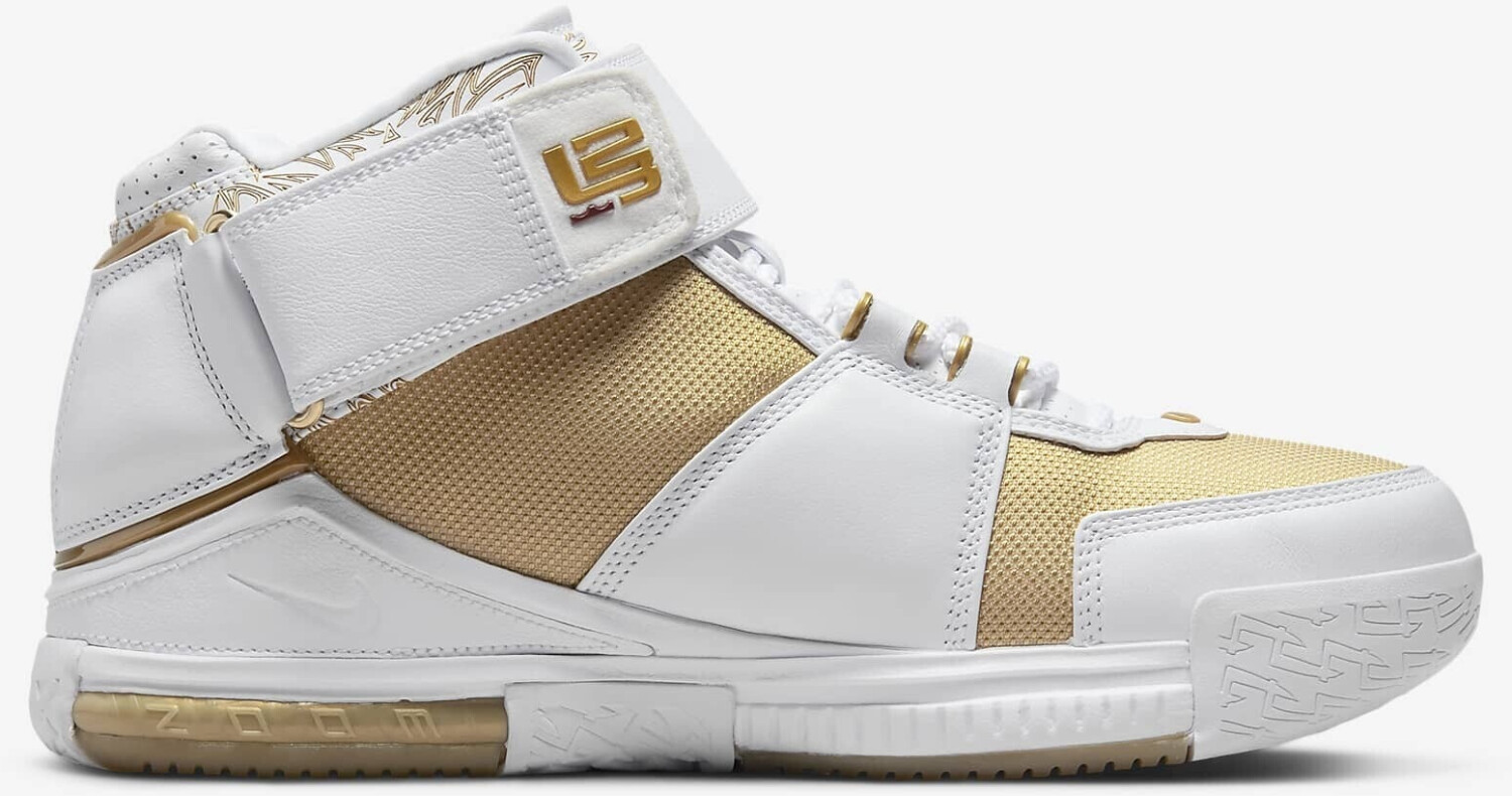 Nike LeBron 2 Maccabi white varsity crimson metallic gold ab 104