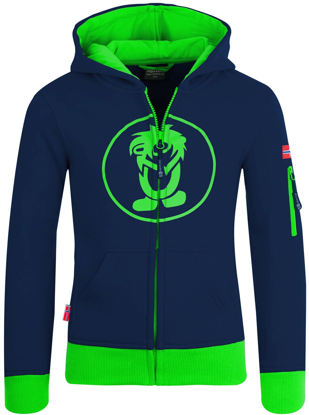 Trollkids Kids Sortland Jacket (139) marine blue/green