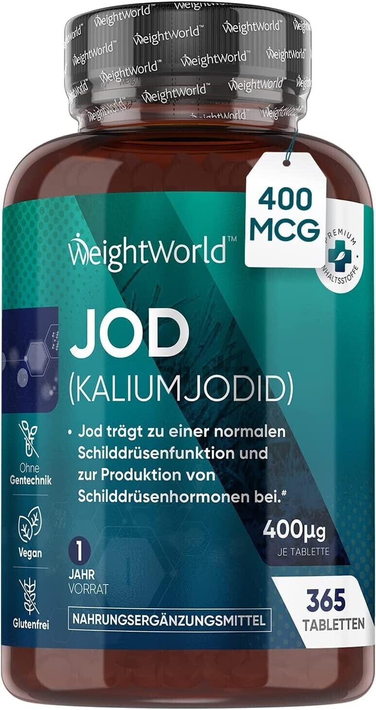 Weight World Jod Kaliumjodid 400 g Tabletten 365 Stk Ab 17 99 