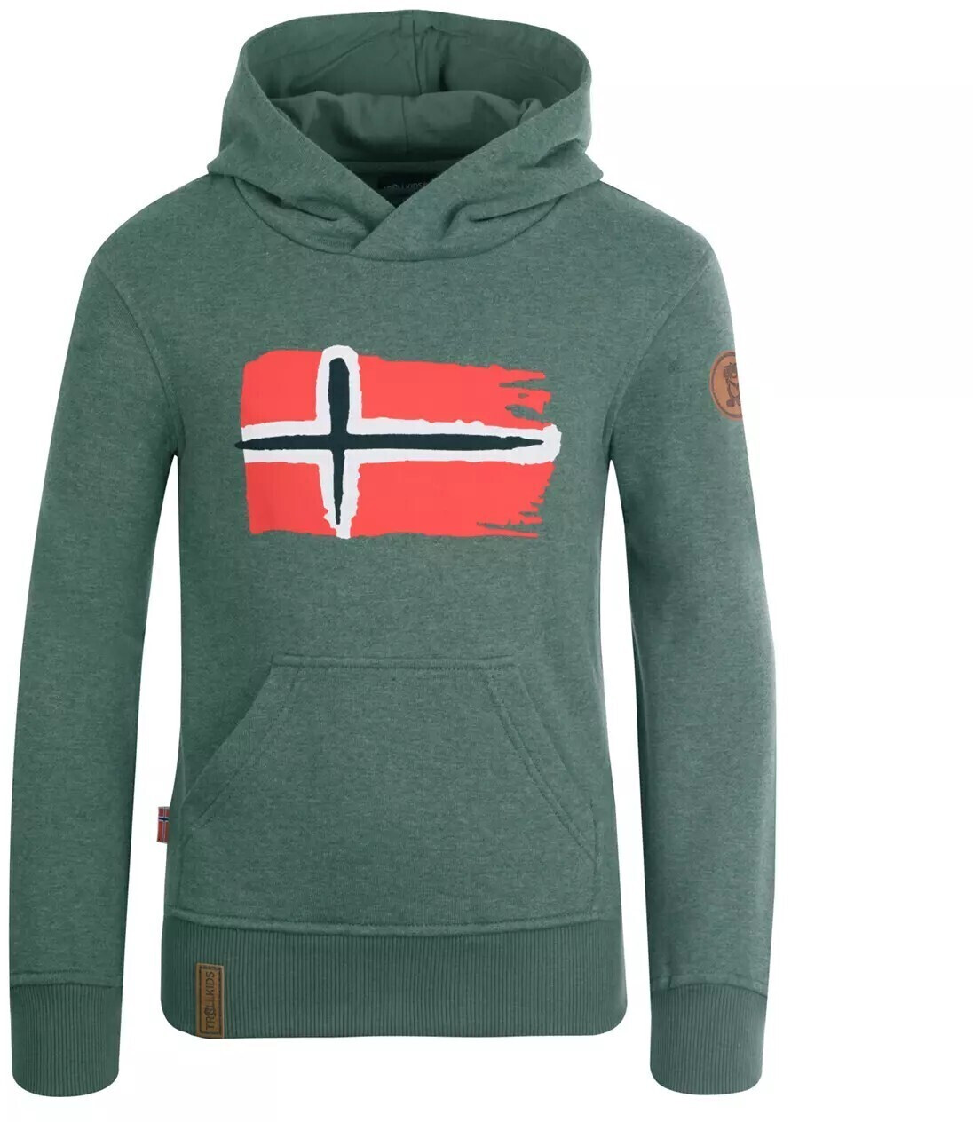 Trollkids Trondheim Kids Sweater (137) khaki green