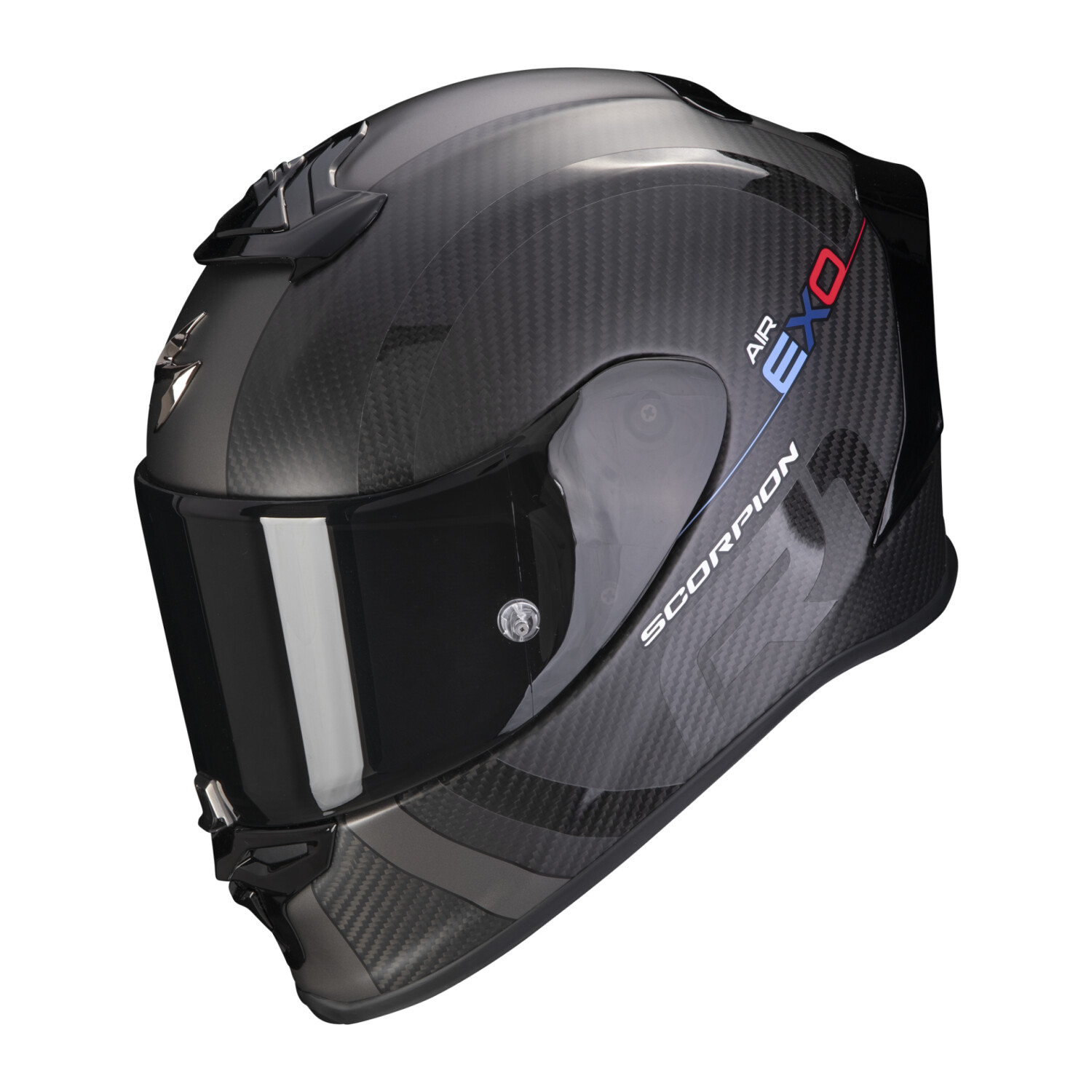 Scorpion Exo-R1 Evo Carbon Air mat noir/argenté foncé