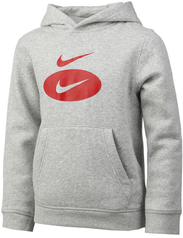 Nike Kids Pullover Hoodie (DM8097) grey heather/team red