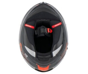 Scorpion EXO-520 AIR Casco Moto – Nero/Rosso, Taglia XL, Predisposto Bluetooth, Visiera Parasalole, Omologato ECE 22.05