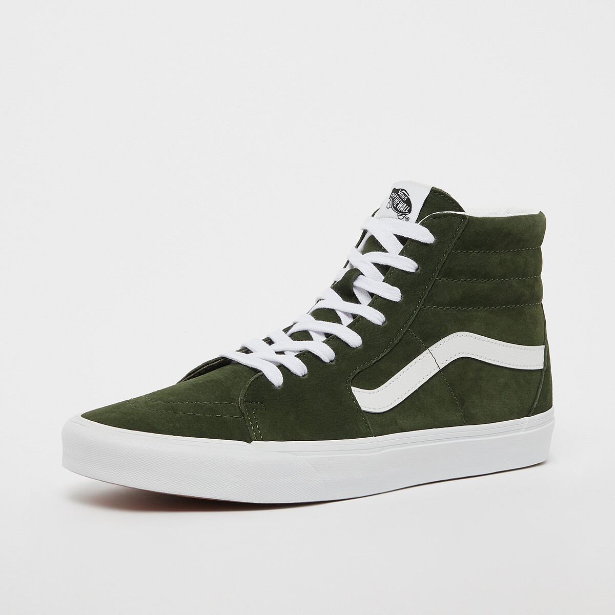 Green suede vans high tops online