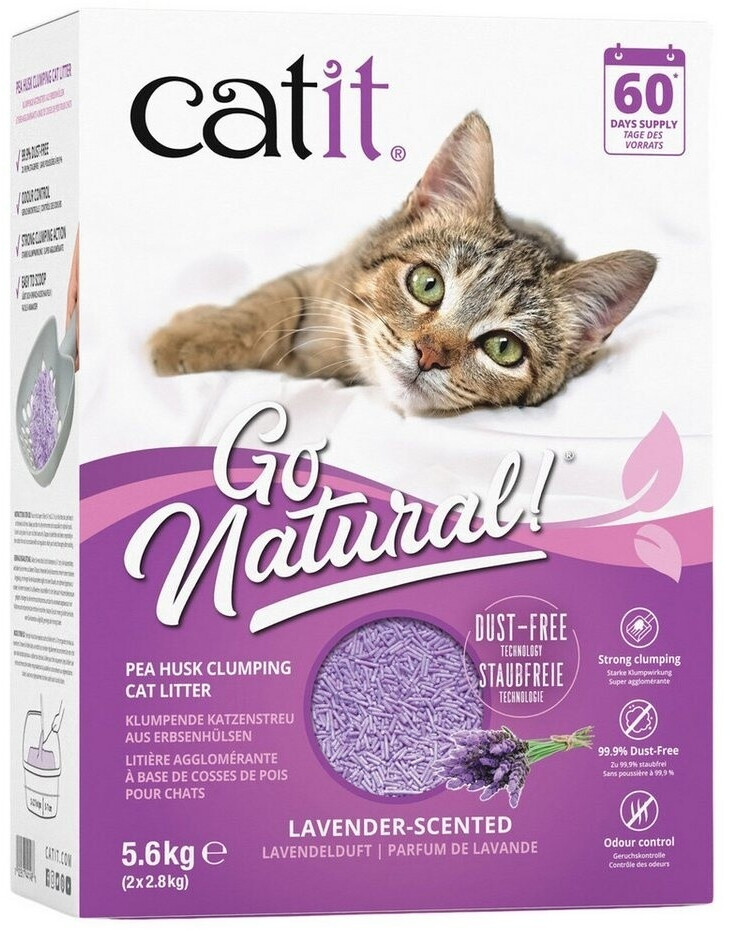 Catit Go Natural! Pea Husk Cat Litter Lavender 14L