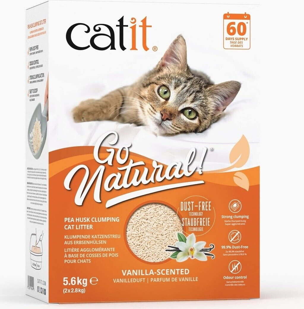 Catit Go Natural! Pea Husk Clumping Cat Litter Vanilla 14L
