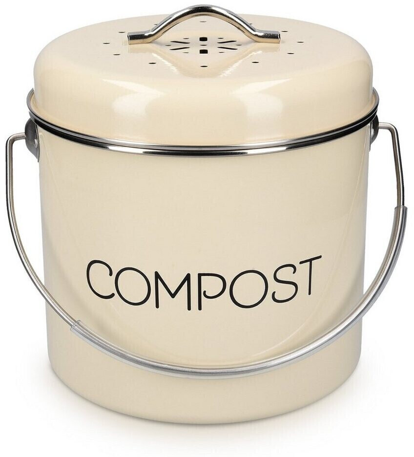 Navaris Poubelle à Compost 3l creme