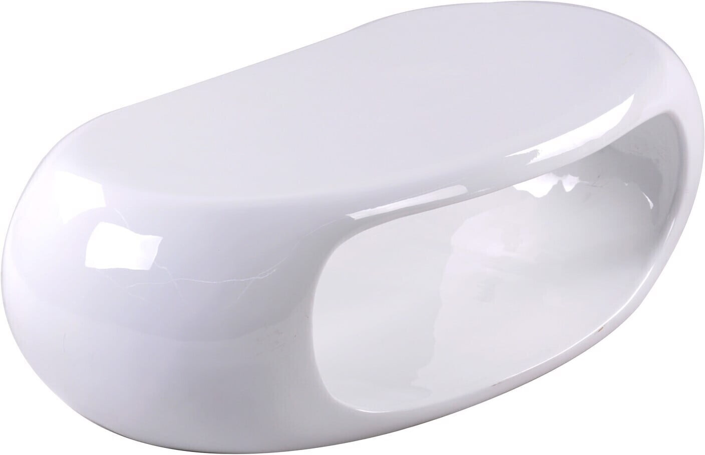 SalesFever Couchtisch oval 111,5x52x34cm weiß (394335) ab 439,00 € |  Preisvergleich bei