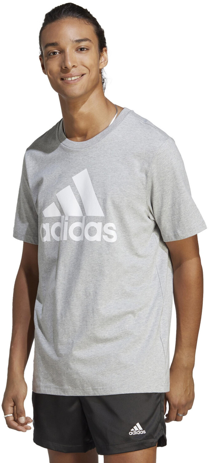 Big Adidas (IC9350) medium grey ab bei 16,77 T-Shirt heather Preisvergleich € Single Jersey | Logo Essentials