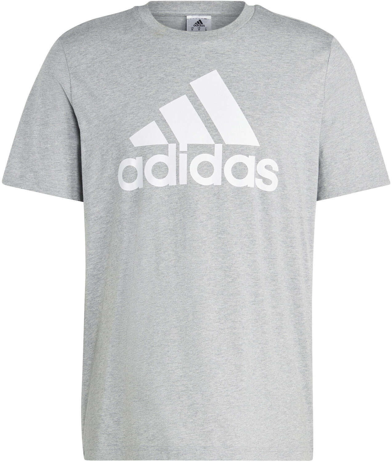 Adidas Essentials Single € ab 16,77 T-Shirt medium heather Jersey (IC9350) grey bei Logo | Preisvergleich Big