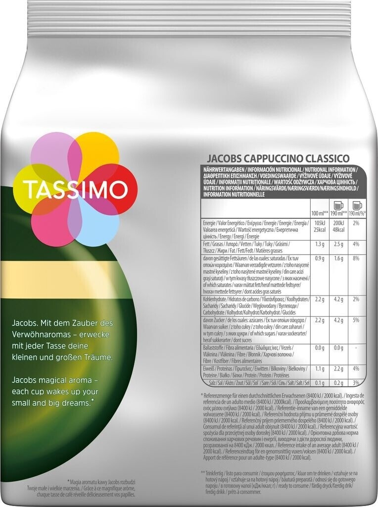 thumbnail image 2 of TASSIMO Jacobs Cappuccino T-Discs - 5x16 Capsules (80 Servings) Roasted Coffee 2 of 3