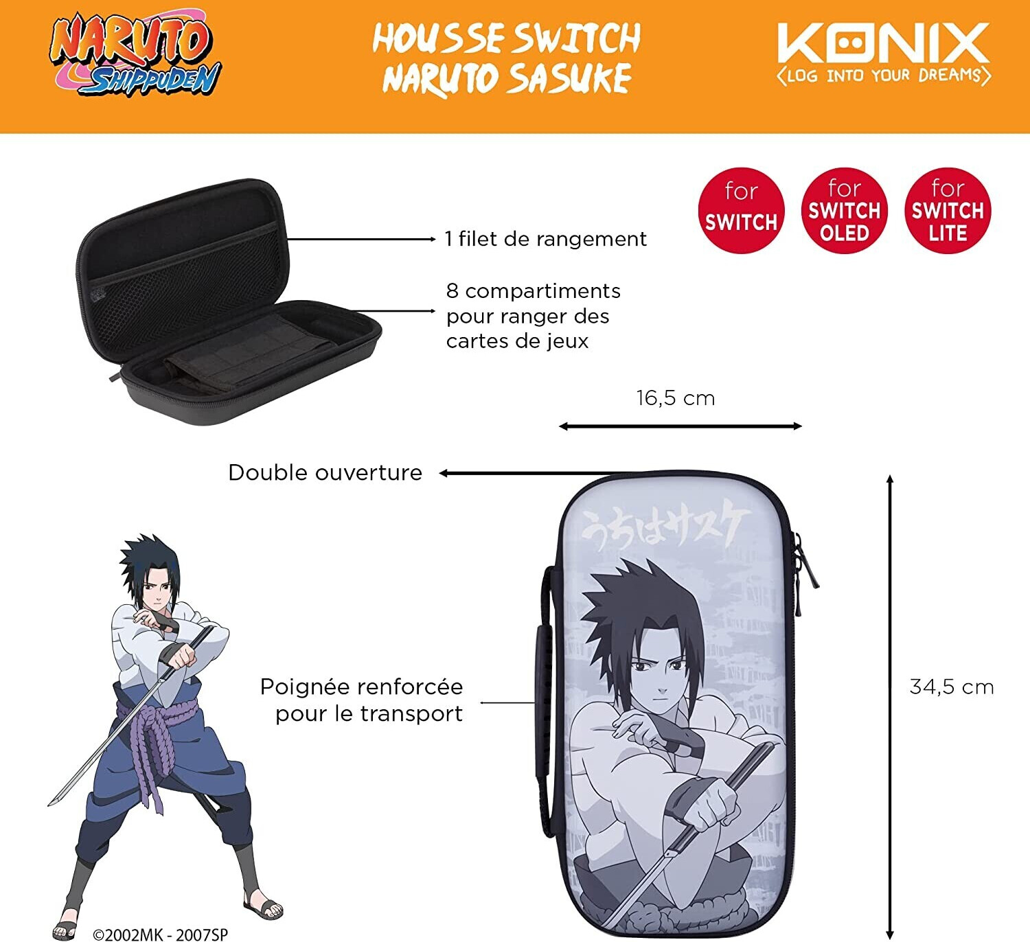 Carry 11,37 Switch - Naruto Shippuden | Bag Konix bei Sasuke Nintendo Preisvergleich ab Boruto: €