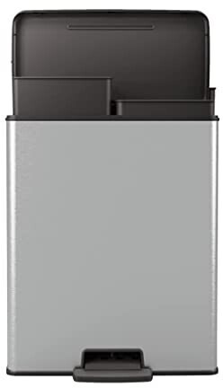 Curver Deco Duo Bin 2 x 26l silver