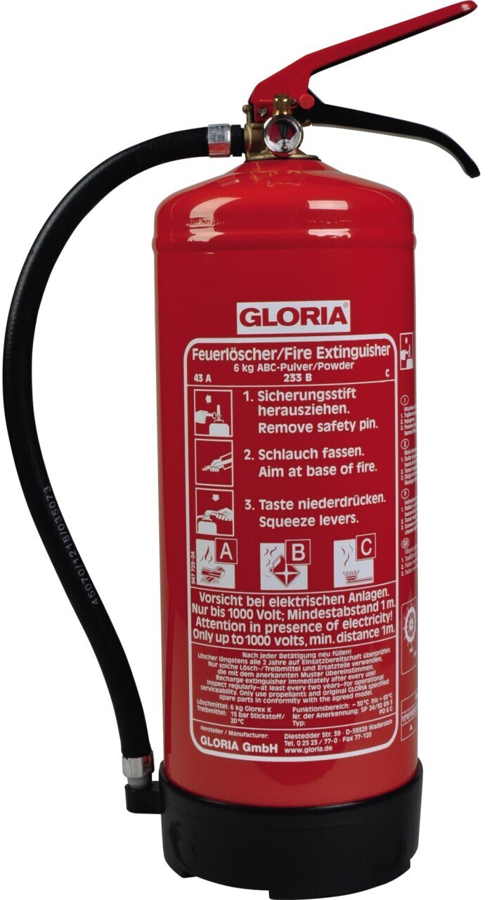 Gloria Protex Feuerlöscher 6kg ab € 28,26 (2024)