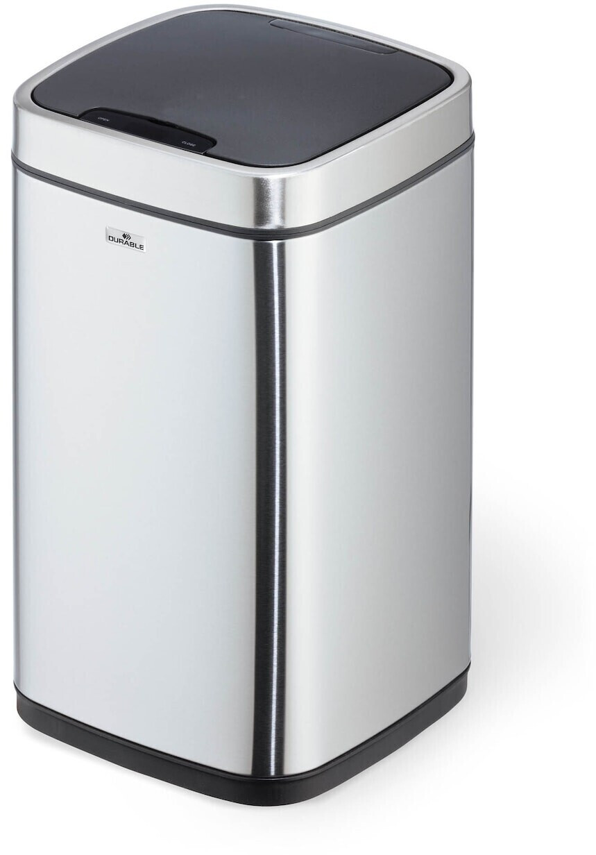 DURABLE Rubbish Bin No Touch 12l stainless steel