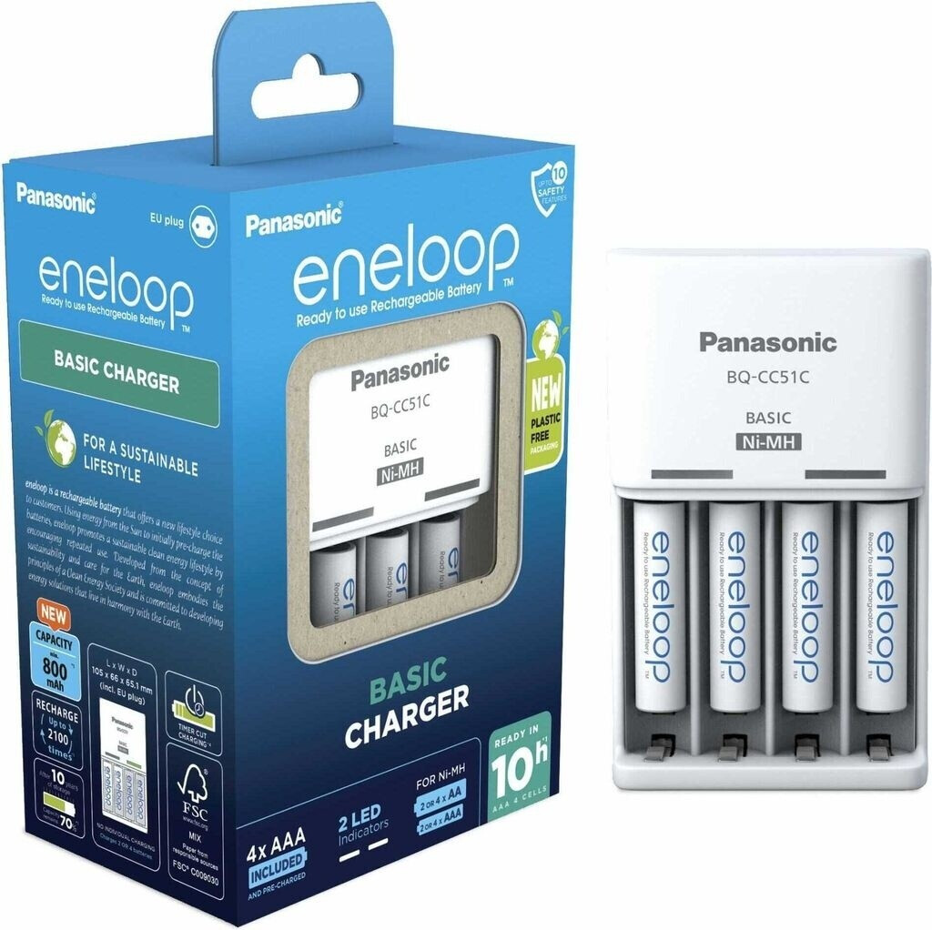 Panasonic eneloop BQ-CC51C with 4x AAA