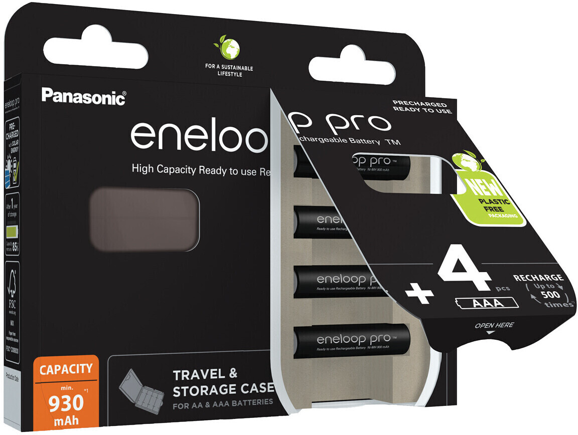 Panasonic eneloop pro AAA 4 pcs. with case