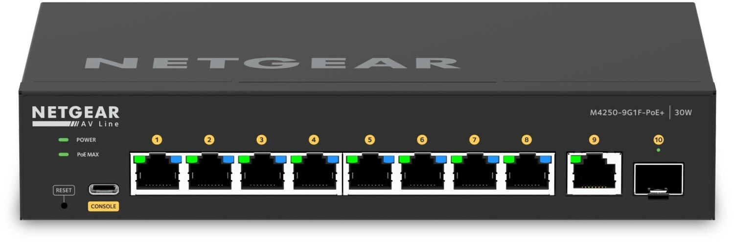 Netgear M4250-9G1F-PoE+