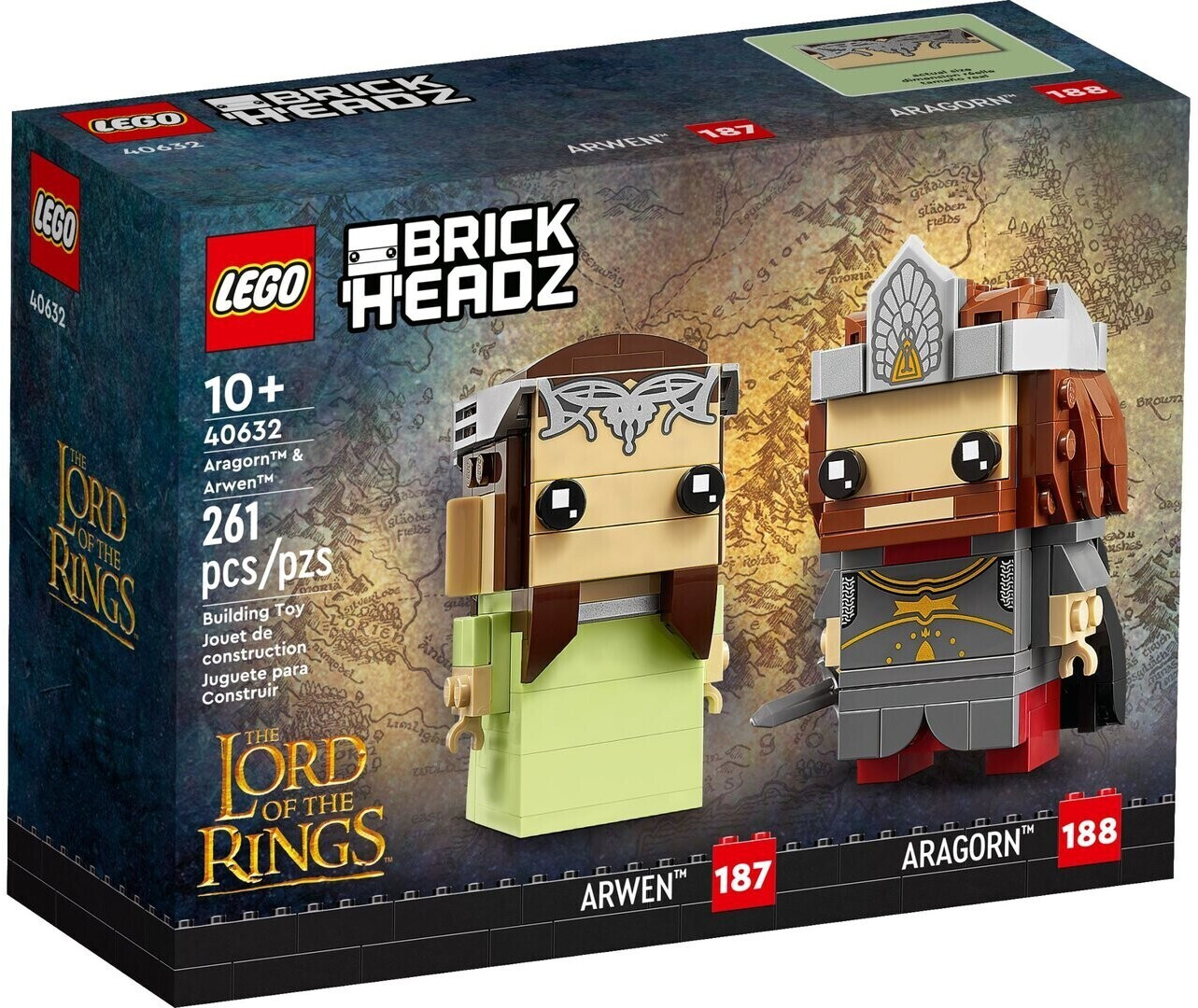 LEGO BrickHeadz Signore degli anelli: Aragorn & Arwen (40632) a € 24,99  (oggi)