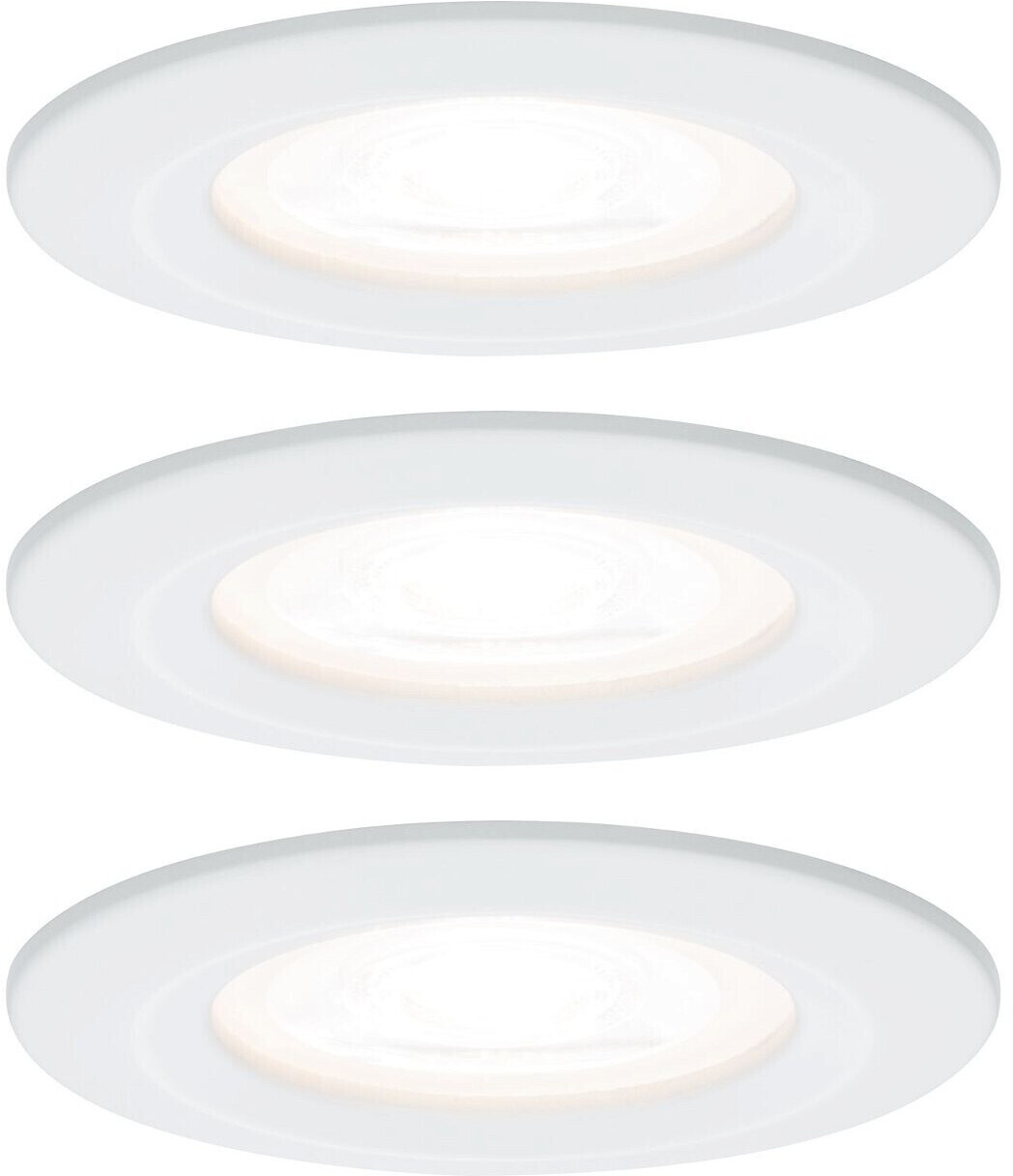 3er-Set Weiß (93442) ab 6.5W € | 38° rund 2700K Paulmann LED Nova Einbauleuchten-Set Preisvergleich 20,43 inkl. GU10 460lm starr bei IP44 230V matt