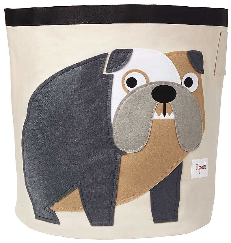 3 Sprouts Bulldog Storage Bin 45x43cm
