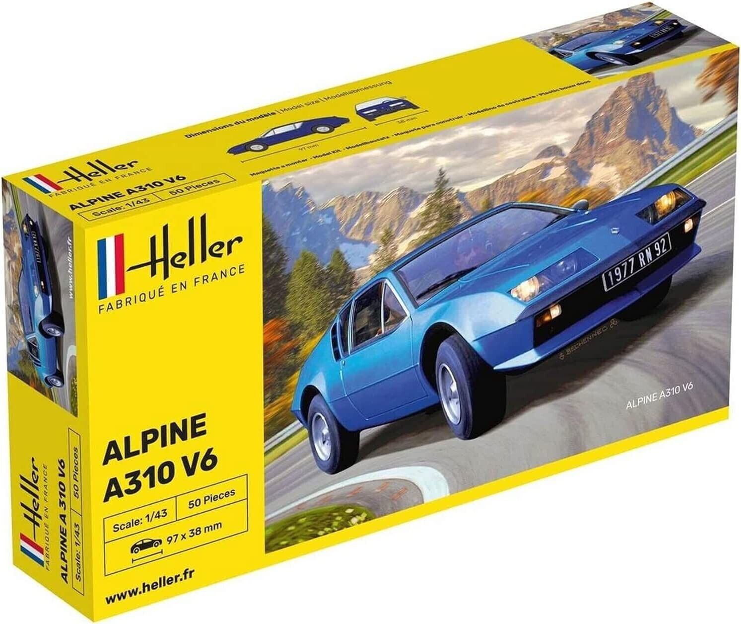 Maquette voiture : Renault R8 Gordini - Heller - Rue des Maquettes