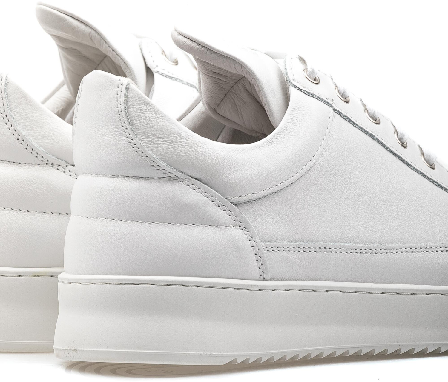 Low top ripple nappa all white top