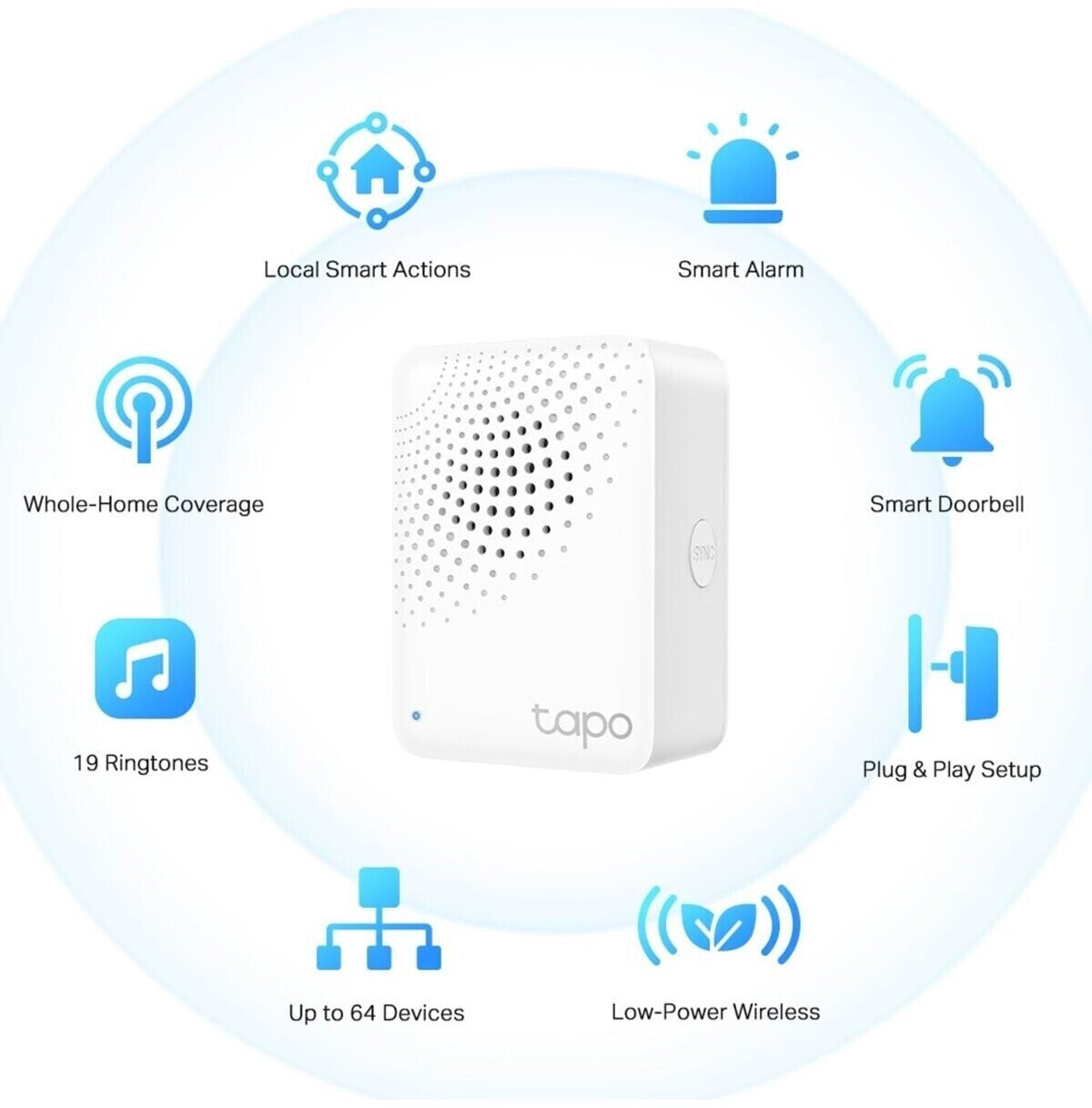 Hub IoT connecté Tapo Smart Hub H100 avec sonnerie pour capteurs