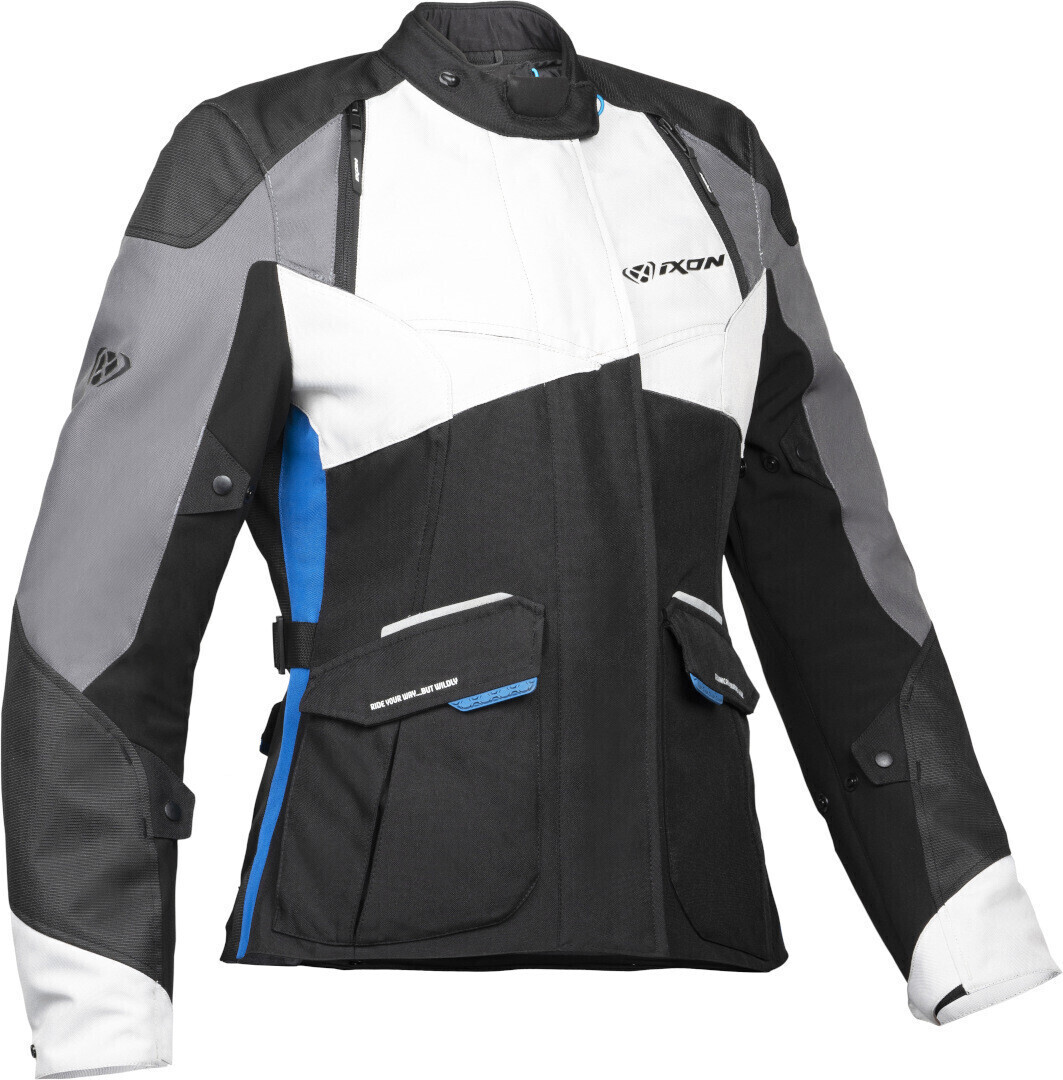 IXON Blouson Balder Lady noir/gris/bleu