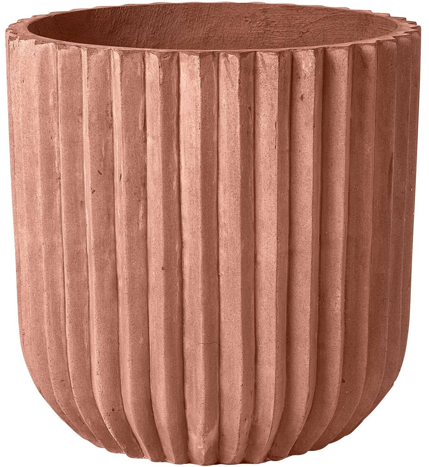 Broste Copenhagen Ursula Blumenübertopf Steingut, Taupe, 17,6 X 20 Cm